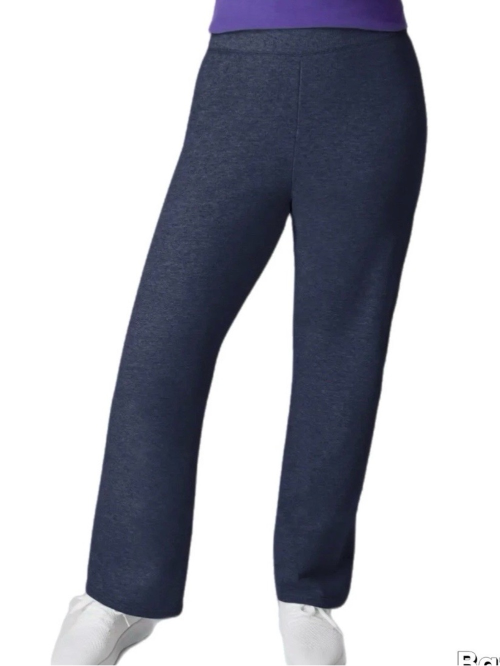 Sz XL Hanes EcoSmart Women's Fleece Sweatpants with Open Bottom Legs